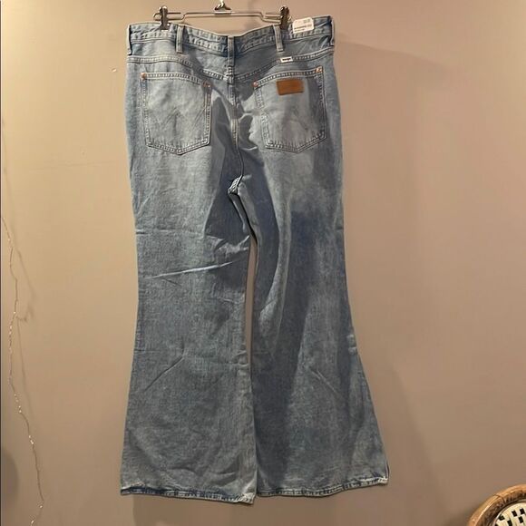 Wrangler Blue Flare Wide Leg Jeans - Picture 8 of 16